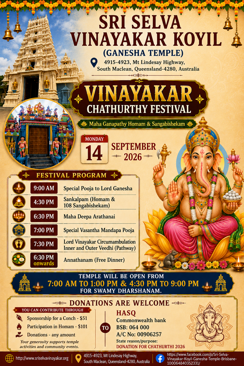 Vinyagar Chathurthi flyer